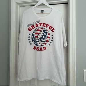 Grateful Dead Red White Blue American Graphic T-Shirt